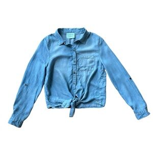 Judith March Chambray USA Patriotic Button Up